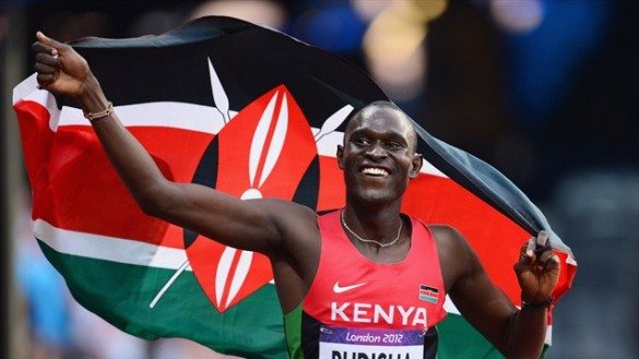 david rekuta radish, rudisha, olympics, 800m, gold medal, kenya, kenyan, world record, flag, london 2012, 